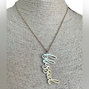 Blessed Necklace Goldtone Christian Communion Baptism 16” w/3” Extender